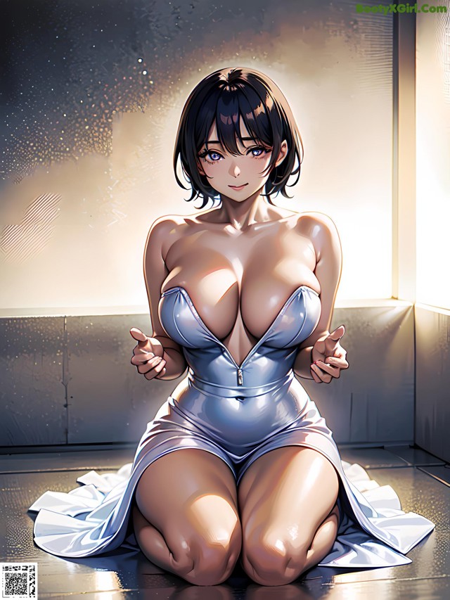Hentai - 华彩繁花 Set 2 20230602 Part 17 No.f5142a A woman in a blue dress sitting on the floor.