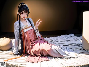 A woman in a kimono is posing for a picture.