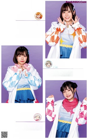 A group of young women posing for a magazine advertisement.